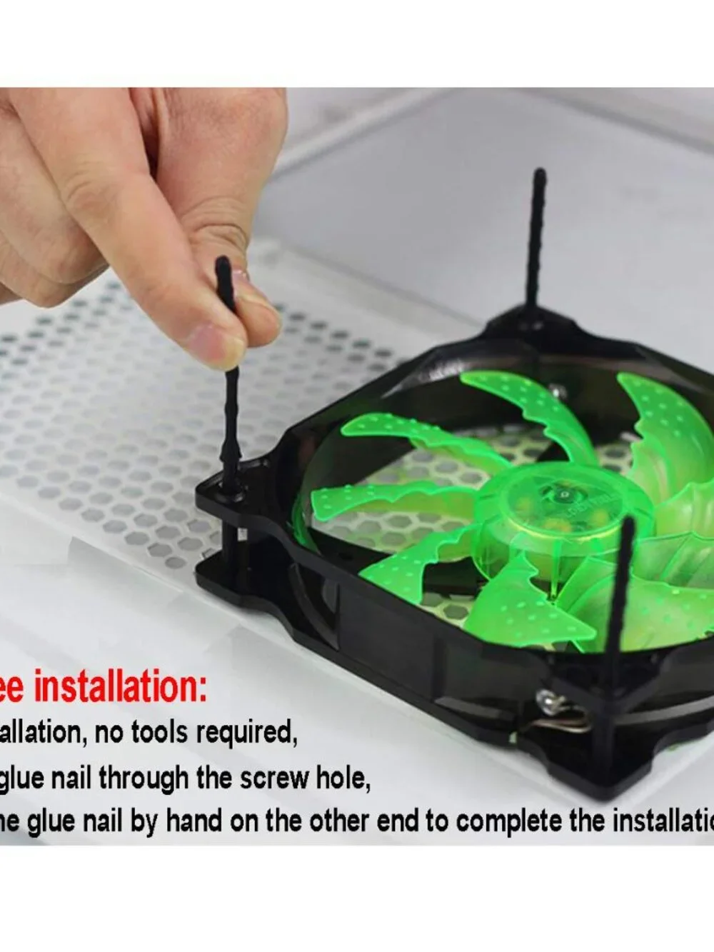 20PCS PC Case Fans Computer Cooling Fan Mount Screws, CPU Fan Mounting Pin Rivet